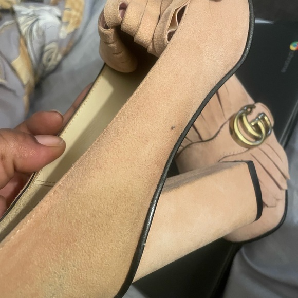 Elegant Peach Fringe Loafers - Picture 7 of 7